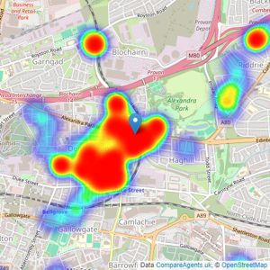 Pacitti Jones - Dennistoun listings heatmap