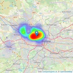 Pacitti Jones - Glasgow listings heatmap