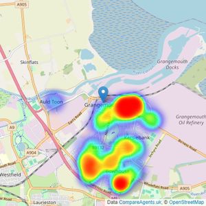 Pacitti Jones - Grangemouth listings heatmap