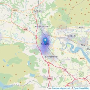 Pacitti Jones - Stirling listings heatmap