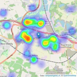 Page & Wells - Larkfield listings heatmap