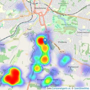 Page & Wells - Loose Road listings heatmap