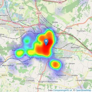 Page & Wells - Maidstone listings heatmap