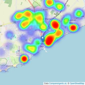 Palmer & Partners - Clacton-On-Sea listings heatmap