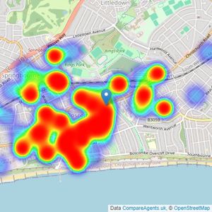 Palmer Snell - Boscombe listings heatmap