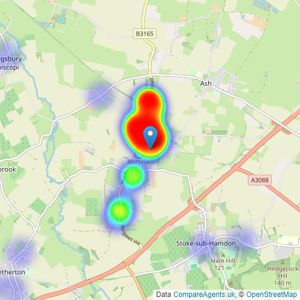 Palmer Snell - Martock listings heatmap