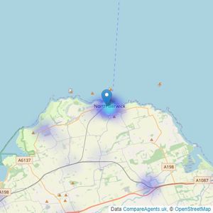 Paris Steele - East Lothian listings heatmap