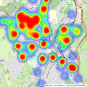 Park & Bailey - Caterham on the Hill listings heatmap