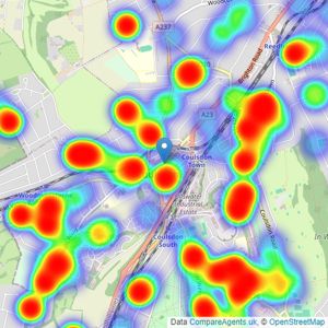 Park & Bailey - Coulsdon listings heatmap