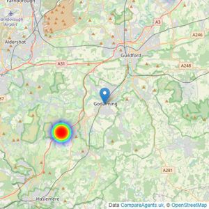 Park Homes of Distinction - Godalming listings heatmap