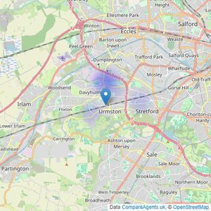 Park Lane Estate Agents - Urmston listings heatmap