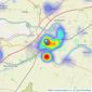 Park Row Properties - Goole listings heatmap