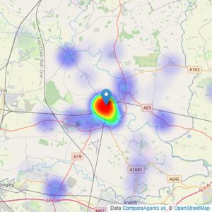 Park Row Properties - Selby listings heatmap