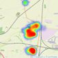 Park Row Properties - Sherburn listings heatmap