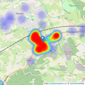 Parkers Estate Agents - Backwell listings heatmap