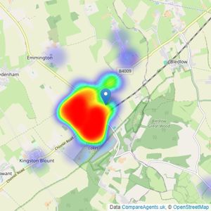 Parkers Estate Agents - Chinnor listings heatmap