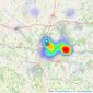 Parkers Estate Agents - Newbury listings heatmap