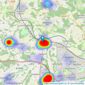 Parkers Estate Agents - Pangbourne listings heatmap