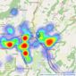 Parkers Estate Agents - Stroud listings heatmap