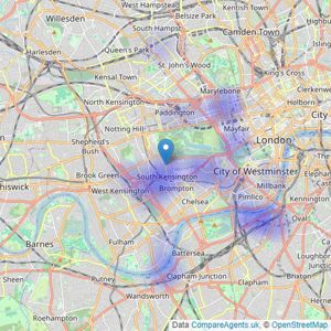 Parkes Estate Agents - Kensington listings heatmap