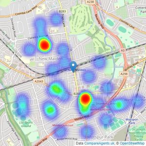 Parry & Drewett - Surrey listings heatmap