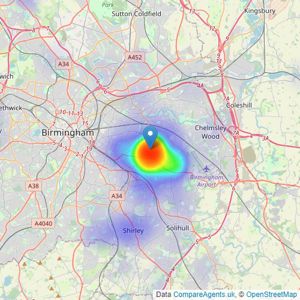 Partridge Homes - Birmingham listings heatmap