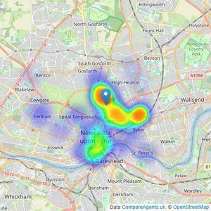 Pat Robson - Jesmond listings heatmap