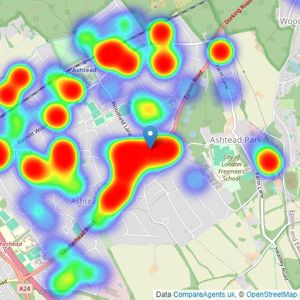 Patrick Gardner - Ashtead listings heatmap