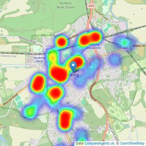 Patrick Gardner - Dorking listings heatmap