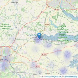 Patrick James - Colchester listings heatmap