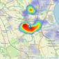 Pattinson Estate Agents - Bedlington listings heatmap