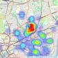 Pattinson Estate Agents - Heaton listings heatmap