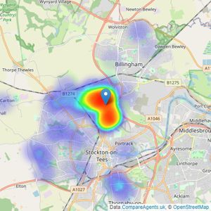 Pattinson Estate Agents - Norton listings heatmap