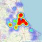 Pattinson Estate Agents - Peterlee listings heatmap