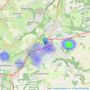 Pattinson Estate Agents - Stanley listings heatmap