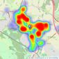 Paul Carr - Four Oaks listings heatmap