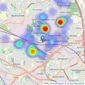 Paul Dubberley & Co - Willenhall listings heatmap