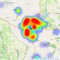 Paul Fenton Estate Agents - Chard listings heatmap