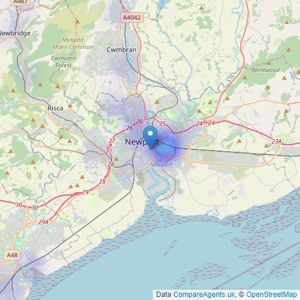 Paul Fosh Commercial - South Wales listings heatmap