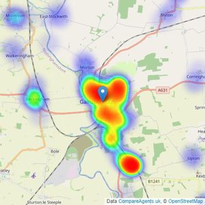 Paul Fox - Gainsborough listings heatmap