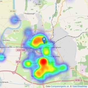 Paul Fox - Scunthorpe listings heatmap