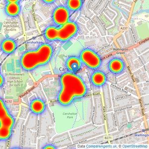 Paul Graham - Carshalton listings heatmap