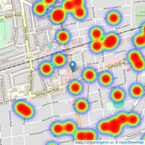 Paul Graham - Wallington listings heatmap