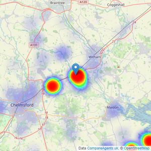 Paul Mason Associates - Essex listings heatmap