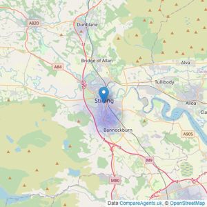 Paul Rolfe Sales and Letting - Stirling listings heatmap