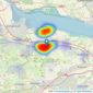 Paul Rolfe Sales and Lettings - Linlithgow listings heatmap