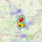 Paul Wallace Estate Agents - Hoddesdon listings heatmap