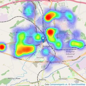 Payton Jewell Caines - Bridgend listings heatmap