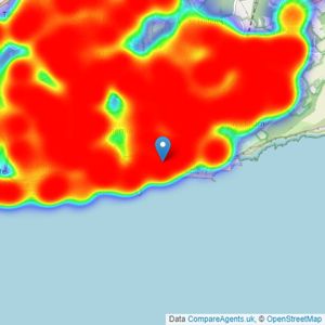 PCM Estate Agents - Hastings listings heatmap