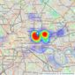 Peach Properties - Shoreditch listings heatmap